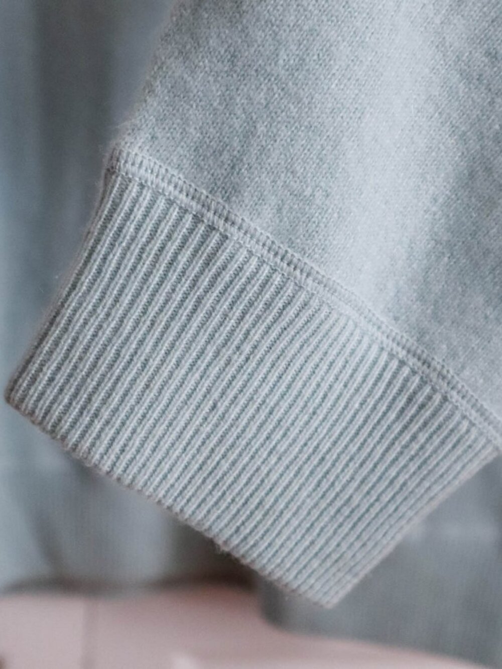 Raffi Irving 100% Cashmere Quarter Zip Sweater Light Blue Men's XL MSRP $400+ - Picture 5 of 7
